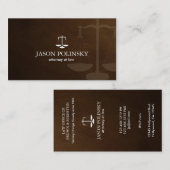 Klassischer metallischer Goldrechtsanwalt Visitenkarte (Vorne/Hinten)