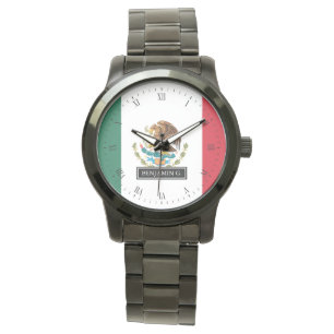 Klassischer mexikanische Flaggen-individueller Armbanduhr