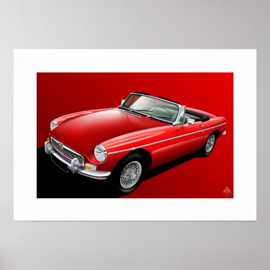 Klassischer MG B Roadster Poster (Vorne)