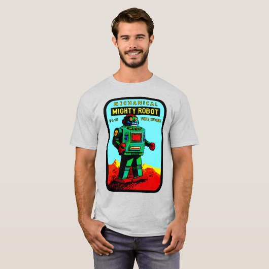 Klassischer "Mighty Robot"-T - Shirt (Vorne ganz)