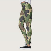 Klassischer militärischer Camouflage Nahtloses Mus Leggings (Links)