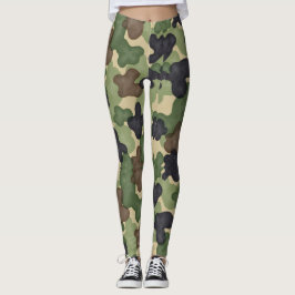 Klassischer militärischer Camouflage Nahtloses Mus Leggings