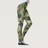 Klassischer militärischer Camouflage Nahtloses Mus Leggings (Rechts)