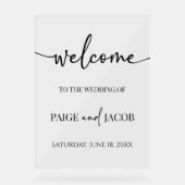 Klassischer Minimal Minimalistisch Hochzeitspreis Acrylschild (Vorderseite)