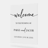 Klassischer Minimal Minimalistisch Hochzeitspreis Acrylschild (Winkel)