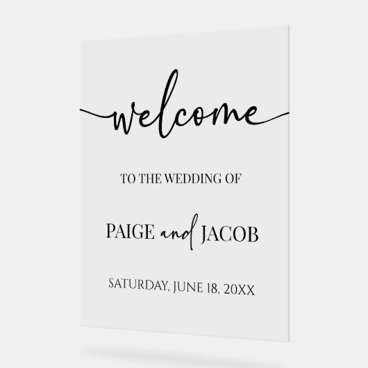 Klassischer Minimal Minimalistisch Hochzeitspreis Acrylschild (Winkel)