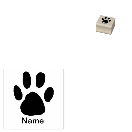 Klassischer Minimal-Name für Tierpfade Gummistempel (Stempel)