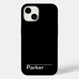 Klassischer Minimal Schwarz und Weiß Case-Mate iPhone 14 Hülle