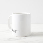 Klassischer Minimal Schwarz und Weiß Kaffeetasse (Vorderseite Links)