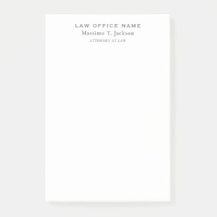 Klassischer Minimalist Einfach Schwarz Weiß Post-it Klebezettel