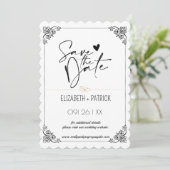 Klassischer Minimalist, Ihr Foto in der Liebe Einladung (Stehend Vorderseite)