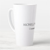 Klassischer Minimalistischer Beruflicher Name Milchtasse (Linke Ecke)
