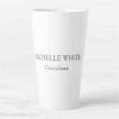 Klassischer Minimalistischer Beruflicher Name Milchtasse (Vorderseite)