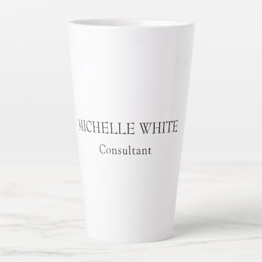 Klassischer Minimalistischer Beruflicher Name Milchtasse (Vorderseite)