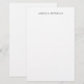 Klassischer Minimalistischer Beruflicher Schlichte Briefpapier (Vorne/Hinten)