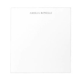 Klassischer Minimalistischer Beruflicher Schlichte Notizblock