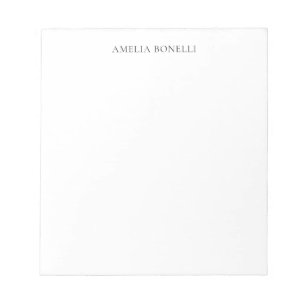 Klassischer Minimalistischer Beruflicher Schlichte Notizblock