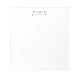 Klassischer Minimalistischer Elegantenname Schwarz Notizblock