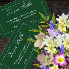 Klassischer Minimalistischer grüner Windelkreislau Begleitkarte