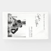 Klassischer Minimalistischer Hochzeitsempfang Banner (Horizontal)