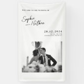 Klassischer Minimalistischer Hochzeitsempfang Banner (Vertikal)