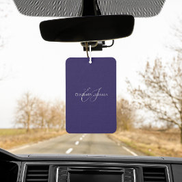 Klassischer minimalistischer Klassiker in Blau und Autolufterfrischer