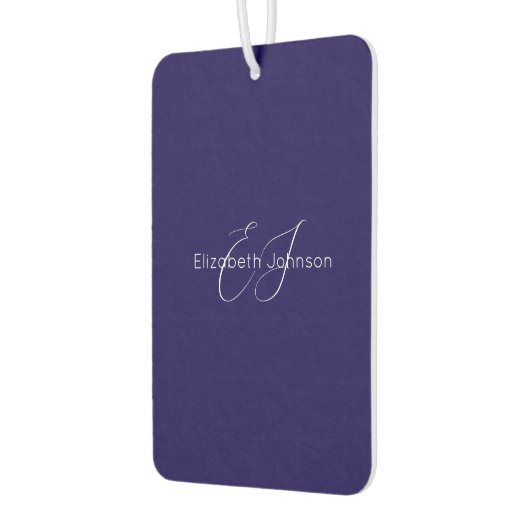 Klassischer minimalistischer Klassiker in Blau und Autolufterfrischer (Links)