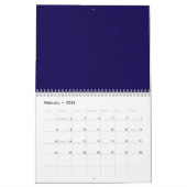 Klassischer minimalistischer Klassiker in Blau und Kalender (Feb 2026)