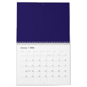 Klassischer minimalistischer Klassiker in Blau und Kalender (Jan 2026)
