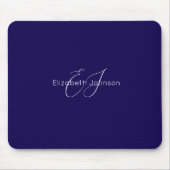 Klassischer minimalistischer Klassiker in Blau und Mousepad (Vorne)