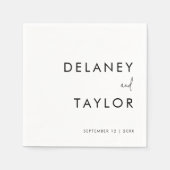 Klassischer Minimalistischer Mixed Schriftart Einf Serviette (Vorderseite)