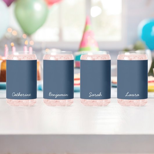 Klassischer Minimalistischer Name kann Glass sein Dosenglas (Insitu (Geburtstag))