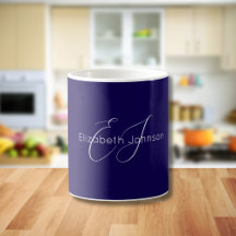 klassischer minimalistischer Name monogram blau-we