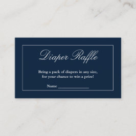 Klassischer Minimalistischer Navy-Blue-Diaper-Raff Begleitkarte