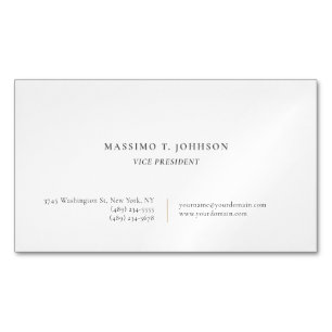 Klassischer minimalistischer Plain Magnetische Visitenkarte