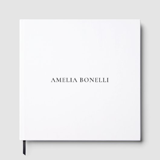Klassischer minimalistischer professioneller Plain Gästebuch (Vorderseite)