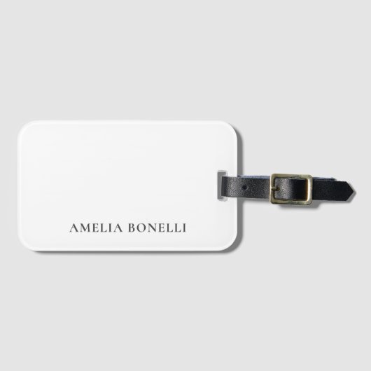 Klassischer minimalistischer professioneller Plain Gepäckanhänger (Vorderseite (Horizontal))