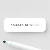 Klassischer minimalistischer professioneller Plain Namensschild (Beispiel)