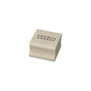 Klassischer Minimalistischer Schlichter Name Gummistempel
