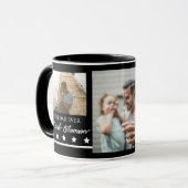 Klassischer Minimalistischer Schwarz-weißer bester Tasse (Vorderseite Links)