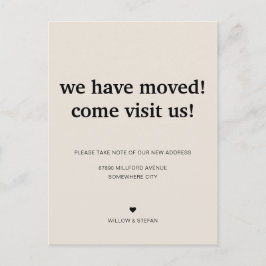 Klassischer Minimalistischer Soapstone wir bewegen Ankündigungspostkarte