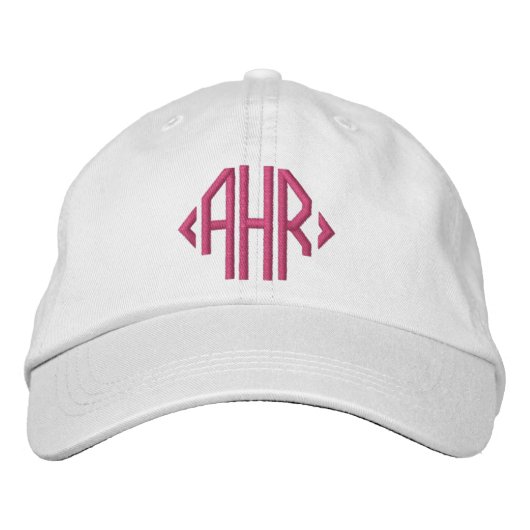 Klassischer Mit Monogramm bestickter Hut (Vorderseite)