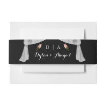 Klassischer Mit Monogramm Blk mit Rose Hochzeitsba