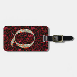 Klassischer Mit Monogramm Buchstabe Q dunkelrot Gepäckanhänger