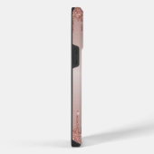 Klassischer, Mit Monogramm Rose Gold Dripped Glitz iPhone Hülle (Rechte Seite)