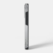 Klassischer Mit Monogramm Silver Dripped Glitzer iPhone Hülle (Linke Seite)