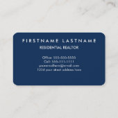 Klassischer moderner Grundstücksmakler Visitenkarte (Rückseite)