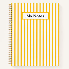 Klassischer moderner Individuelle Name Gelber Stre Notizblock