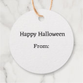 Klassischer moderner Jack-o'-Laterne Pumpkin Geschenkanhänger (Rückseite)