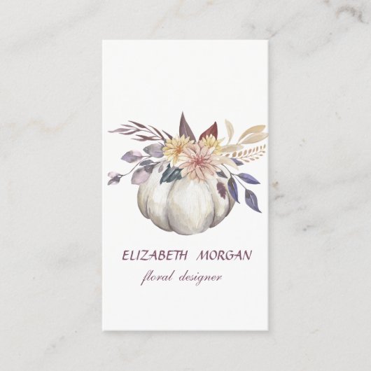 Klassischer moderner Wasserfarbenpumpen, weiß Visitenkarte (Vorderseite)